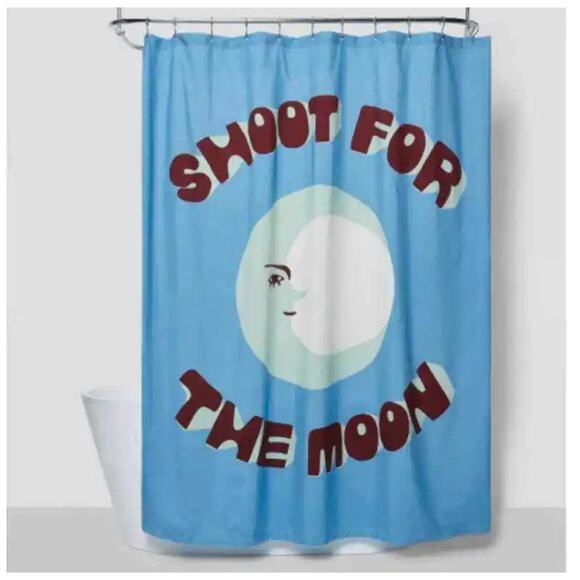 Shoot For the Moon Shower Curtain NWT - Picture 1 of 2